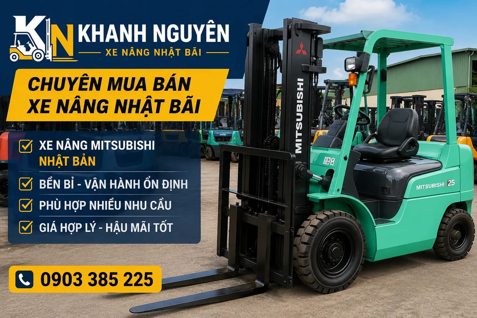 Xe nâng Mitsubishi Nhật Bản: Kinh nghiệm chọn mua