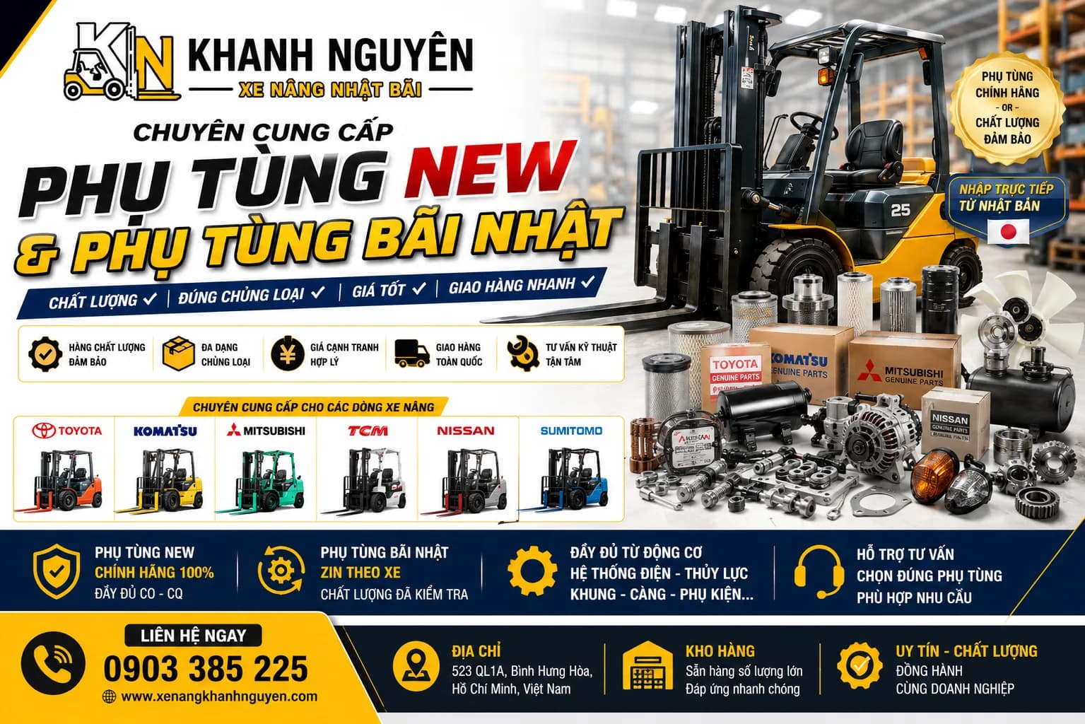 Cung Cấp Phụ Tùng & Linh Kiện Thay Thế Nội Địa Nhật Bản