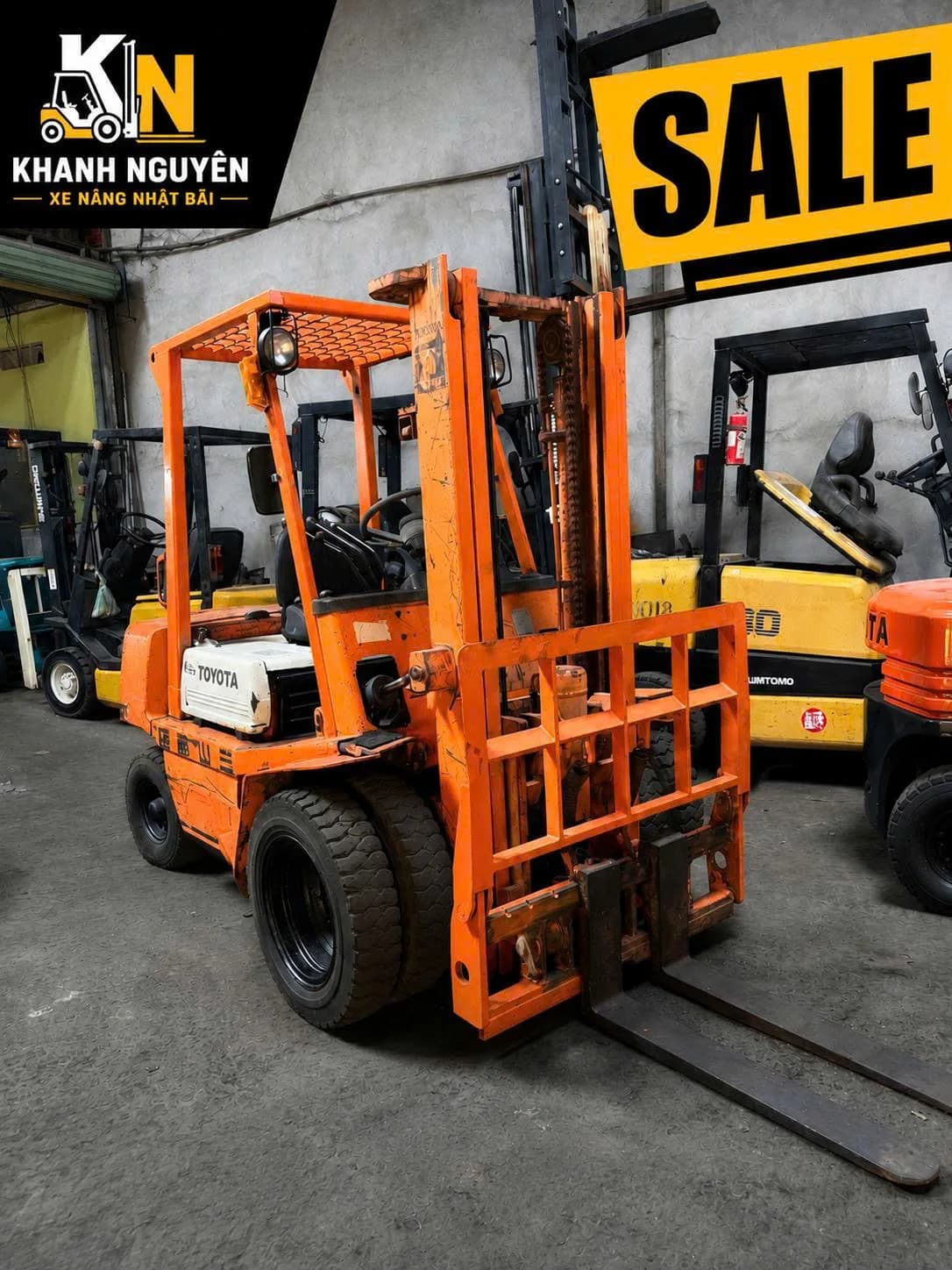 Hình ảnh sản phẩm (XE NÂNG GIÁ RẺ) Xe Nâng Dầu 2 tấn 5 TOYOTA